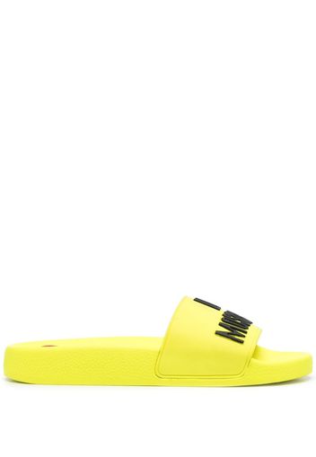 Love Moschino Sandali slides con logo goffrato - Giallo