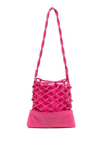 Love Moschino Borsa a spalla con logo - Rosa