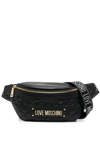 Love Moschino logo-lettering belt bag - Nero