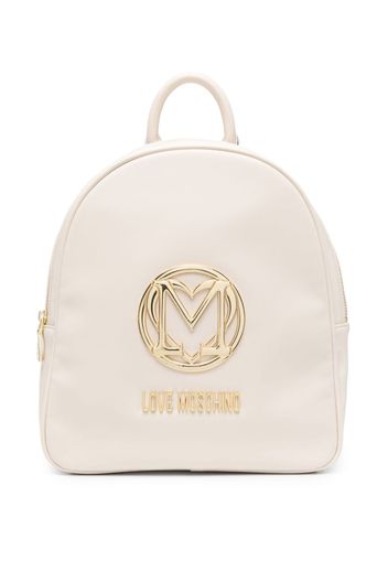 Love Moschino logo-plaque backpack - Toni neutri