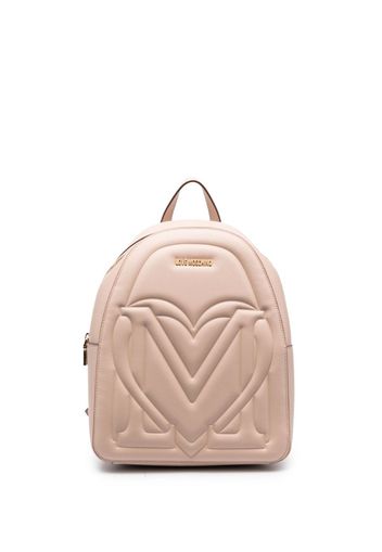 Love Moschino logo-lettering zipped backpack - Toni neutri