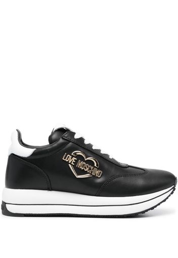 Love Moschino logo-plaque low-top sneakers - Nero