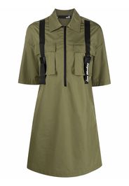 Love Moschino zip-up cotton-blend dress - Verde