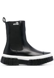 Love Moschino logo-print chelsea boots - Nero