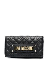Love Moschino quilted foldover wallet - Nero