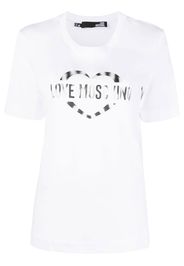 Love Moschino T-shirt con stampa - Bianco