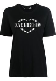 Love Moschino logo-print short-sleeve T-shirt - Nero