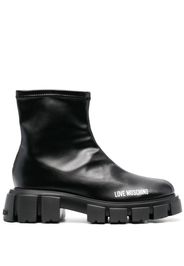 Love Moschino 50mm logo-print studded sole boots - Nero