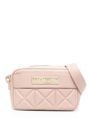 Love Moschino logo-plaque quilted cross-body bag - Toni neutri