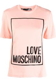 Love Moschino logo-appliqué cotton T-shirt - Rosa