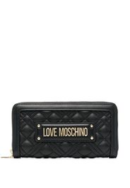 Love Moschino Portafoglio con placca logo - Nero