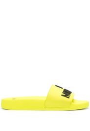 Love Moschino Sandali slides con logo goffrato - Giallo