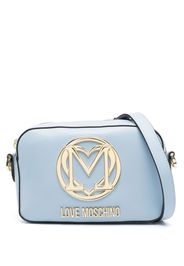 Love Moschino logo-plaque satchel bag - Blu