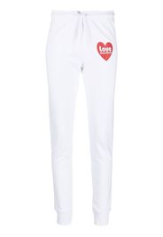 Love Moschino logo-print track trousers - Bianco