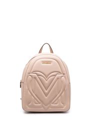 Love Moschino logo-lettering zipped backpack - Toni neutri