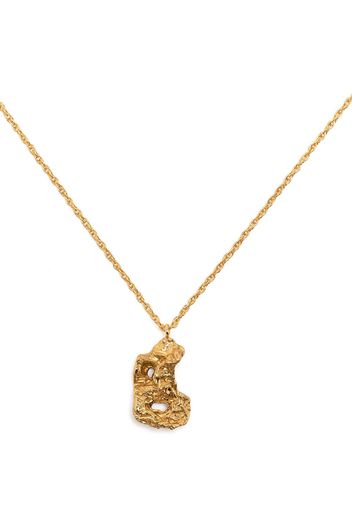 LOVENESS LEE B alphabet pendant necklace - Oro