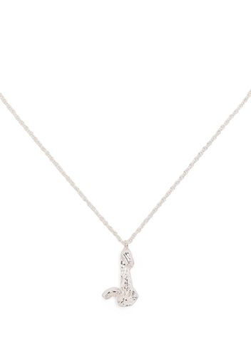 LOVENESS LEE J alphabet pendant necklace - Argento