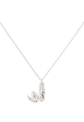 LOVENESS LEE W alphabet pendant necklace - Argento