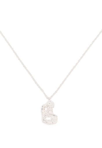 LOVENESS LEE B alphabet pendant necklace - Argento