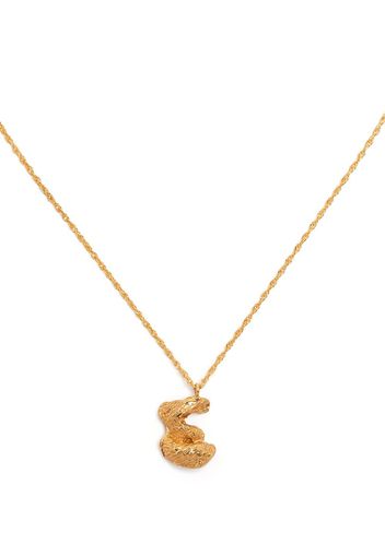 LOVENESS LEE E alphabet pendant necklace - Oro