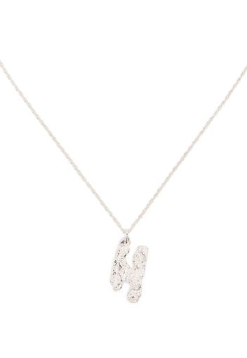 LOVENESS LEE H alphabet pendant necklace - Argento