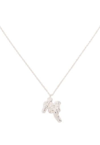 LOVENESS LEE M alphabet pendant necklace - Argento