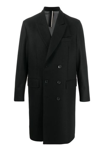 double breasted mid-length coat