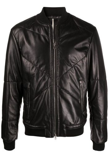 leather bomber jacket