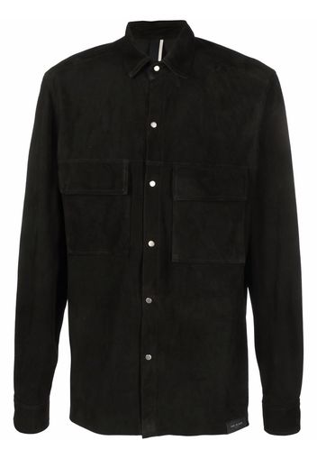 Low Brand long-sleeve leather shirt - Nero