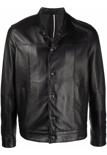 Low Brand buttoned leather shirt jacket - Nero