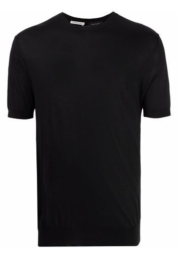 Low Brand crew neck silk T-shirt - Nero