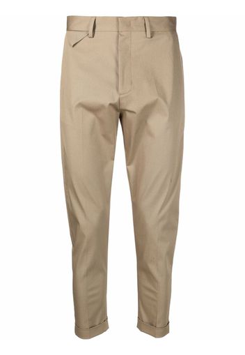 Low Brand cropped tapered trousers - Marrone