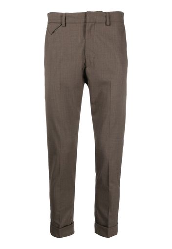 Low Brand cropped tapered trousers - Marrone