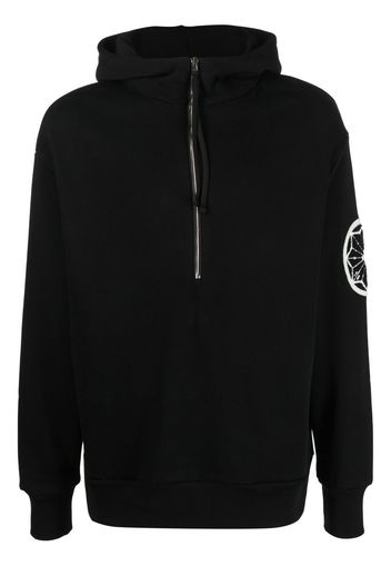 Low Brand logo-patch zip-front hoodie - Nero