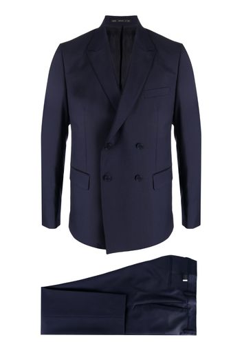 Low Brand double-breasted wool suit - Blu