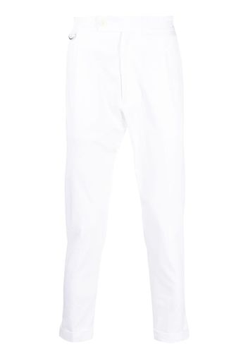 Low Brand pleat-detail cotton chinos - Bianco