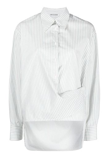 Low Classic striped long-sleeve shirt - Bianco