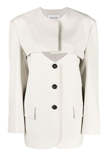 Low Classic cut-out buttoned jacket - Grigio