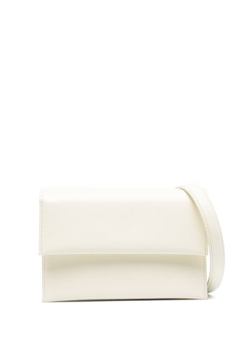 Low Classic foldover top leather bag - Bianco
