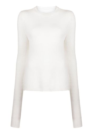 Low Classic Maglione semi trasparente - Bianco