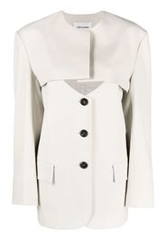 Low Classic cut-out buttoned jacket - Grigio