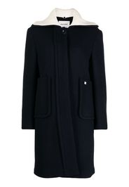 Low Classic Cappotto monopetto con collo ampio - Blu