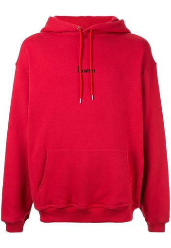 embroidered logo hoodie