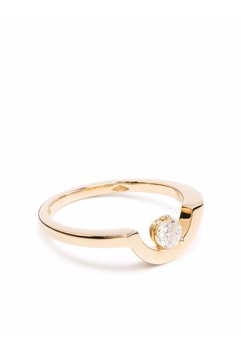 Loyal.e Paris Anello Intrépide Petit Arc in oro giallo 18kt con diamanti