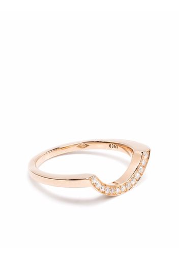 Loyal.e Paris Anello Intrépide Grand Arc in oro rosa 18kt con diamanti