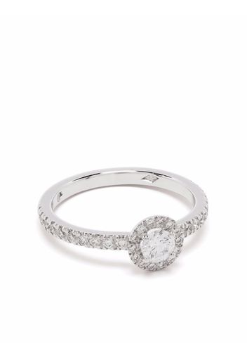 Loyal.e Paris Anello Couronne in oro riciclato bianco 18kt con diamanti - Argento