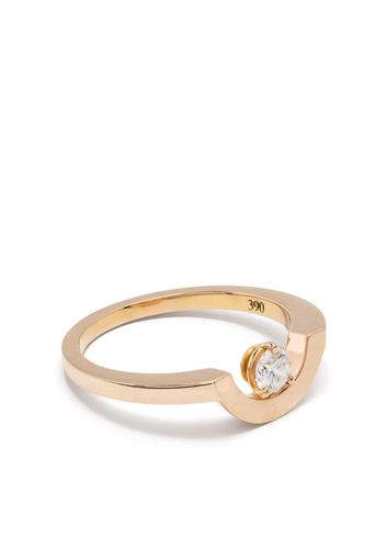 Loyal.e Paris Anello Intrépide Petite Arc in oro rosa 18kt con diamanti