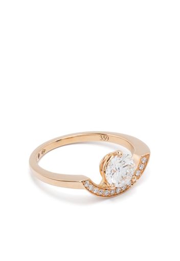 Loyal.e Paris Anello Intrépide Grand Arc in oro rosa 18kt con diamanti