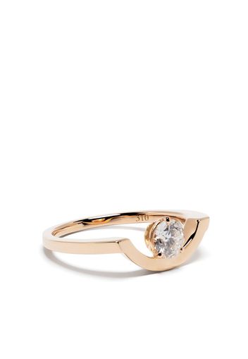 Loyal.e Paris Anello Intrépide Grand Arc in oro rosa 18kt con diamanti