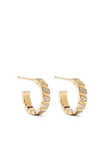 Loyal.e Paris Orecchini Ride & Love a cerchio in oro giallo 18kt e diamanti